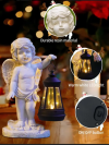 Solar Garden Statues Outdoor Ornaments,Cherub Outdoor Statues with Lantern - Image 2